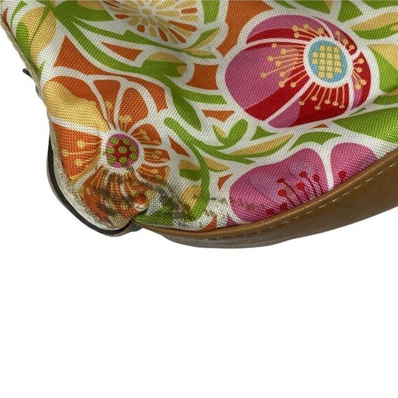 LILY BLOOM Floral Flower Burst Print CROSSBODY Purse Shoulder Bag Pink Green - Picture 4 of 6